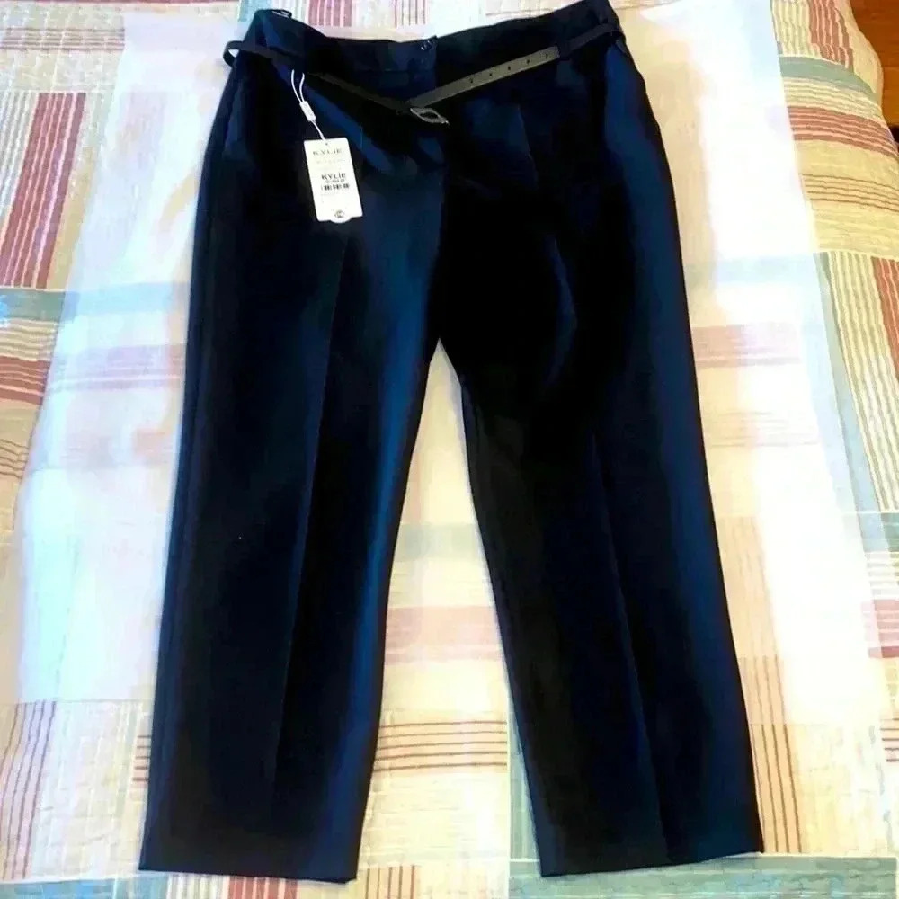 Classic Straight Black Office  Suite Elegant pants by Kylie Collection(Turkey)